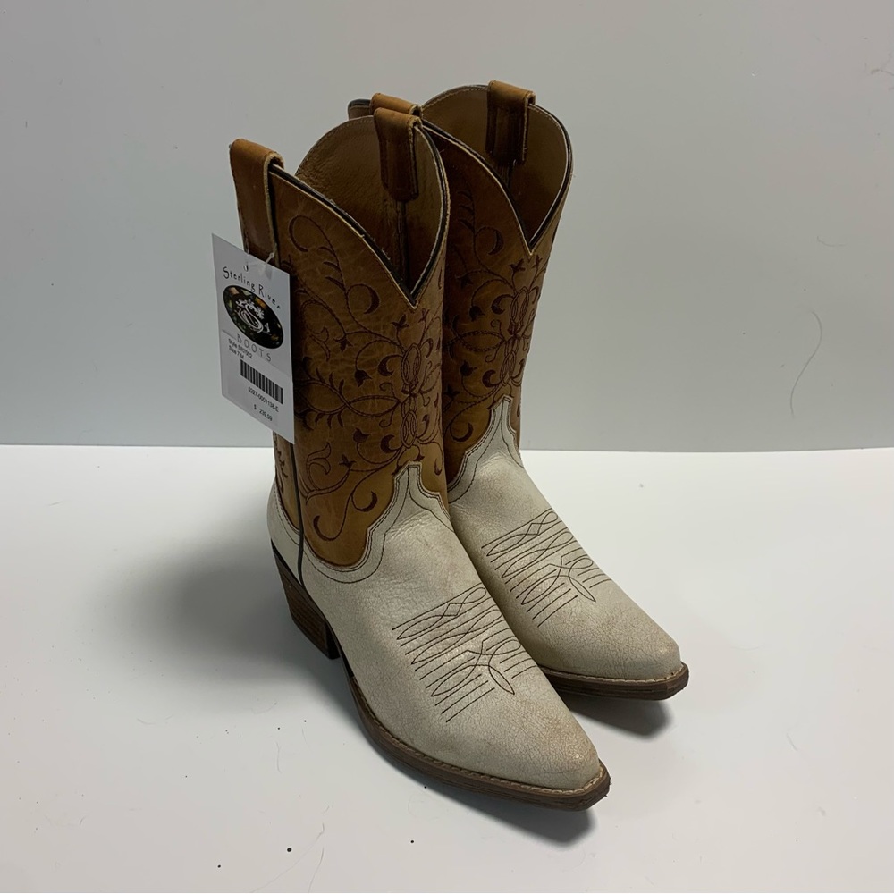 REAL LEATHER authentic cowboy boots - brand new size 7 women’s